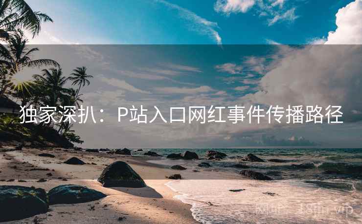 独家深扒：P站入口网红事件传播路径