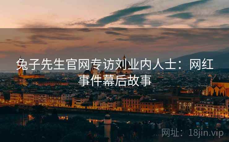 兔子先生官网专访刘业内人士：网红事件幕后故事