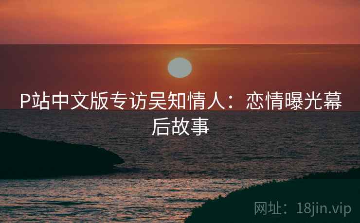 P站中文版专访吴知情人：恋情曝光幕后故事