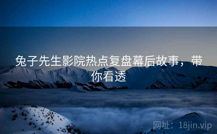兔子先生影院热点复盘幕后故事，带你看透