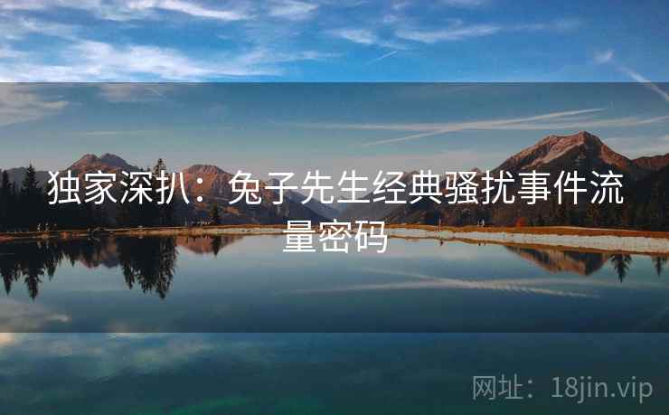 独家深扒：兔子先生经典骚扰事件流量密码